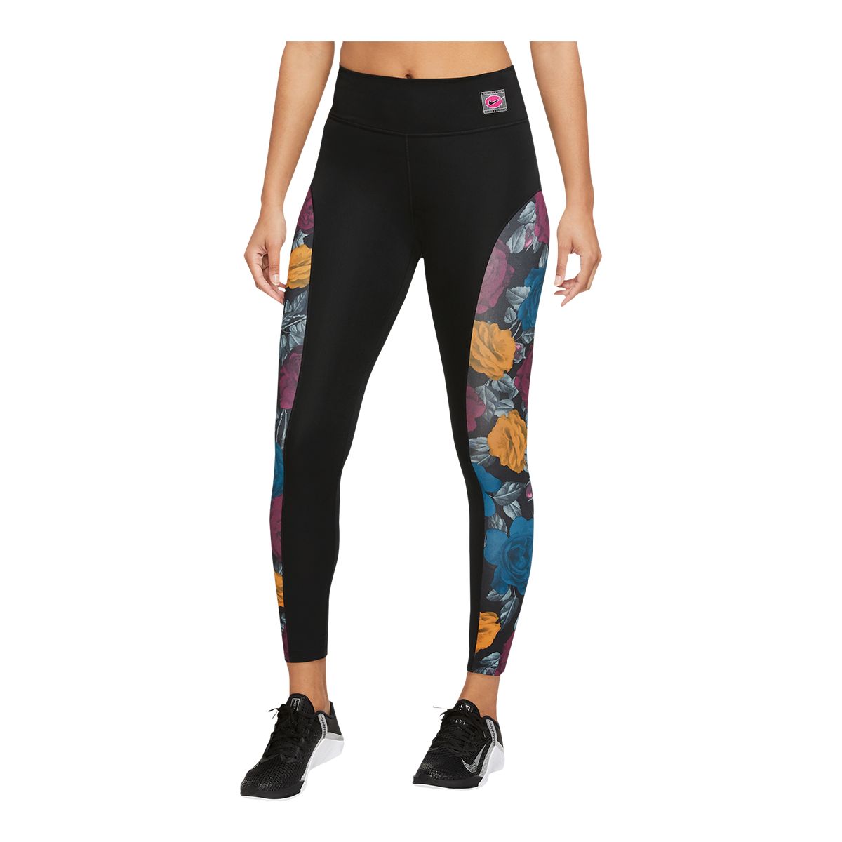 nike one floral tights