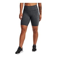 Under Armour Women's Meridian Heather Bike Shorts Front_Three_Fourths_Angled_Left