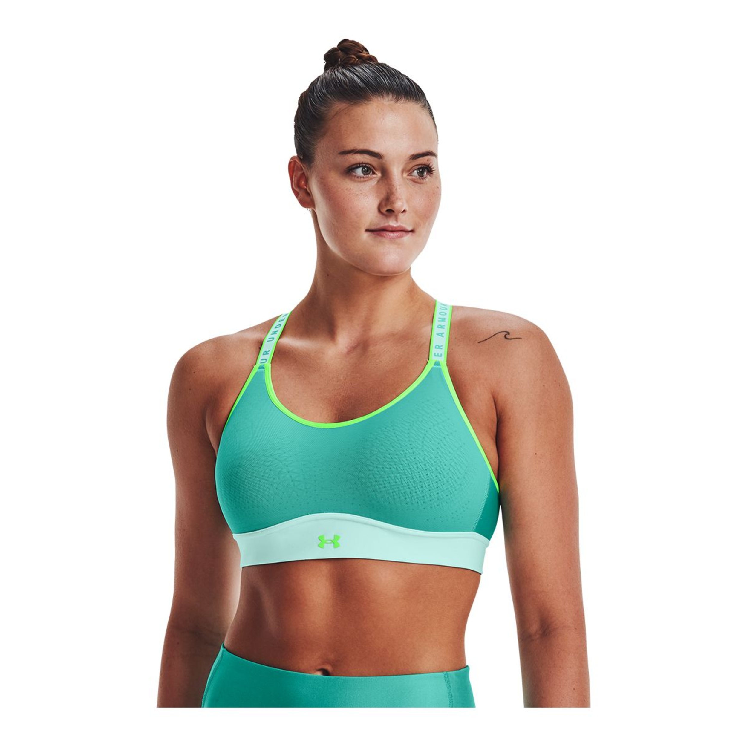 Under Armour Womens Infinity Blocked Sports Bra Medium Impact Padded Sportchek 