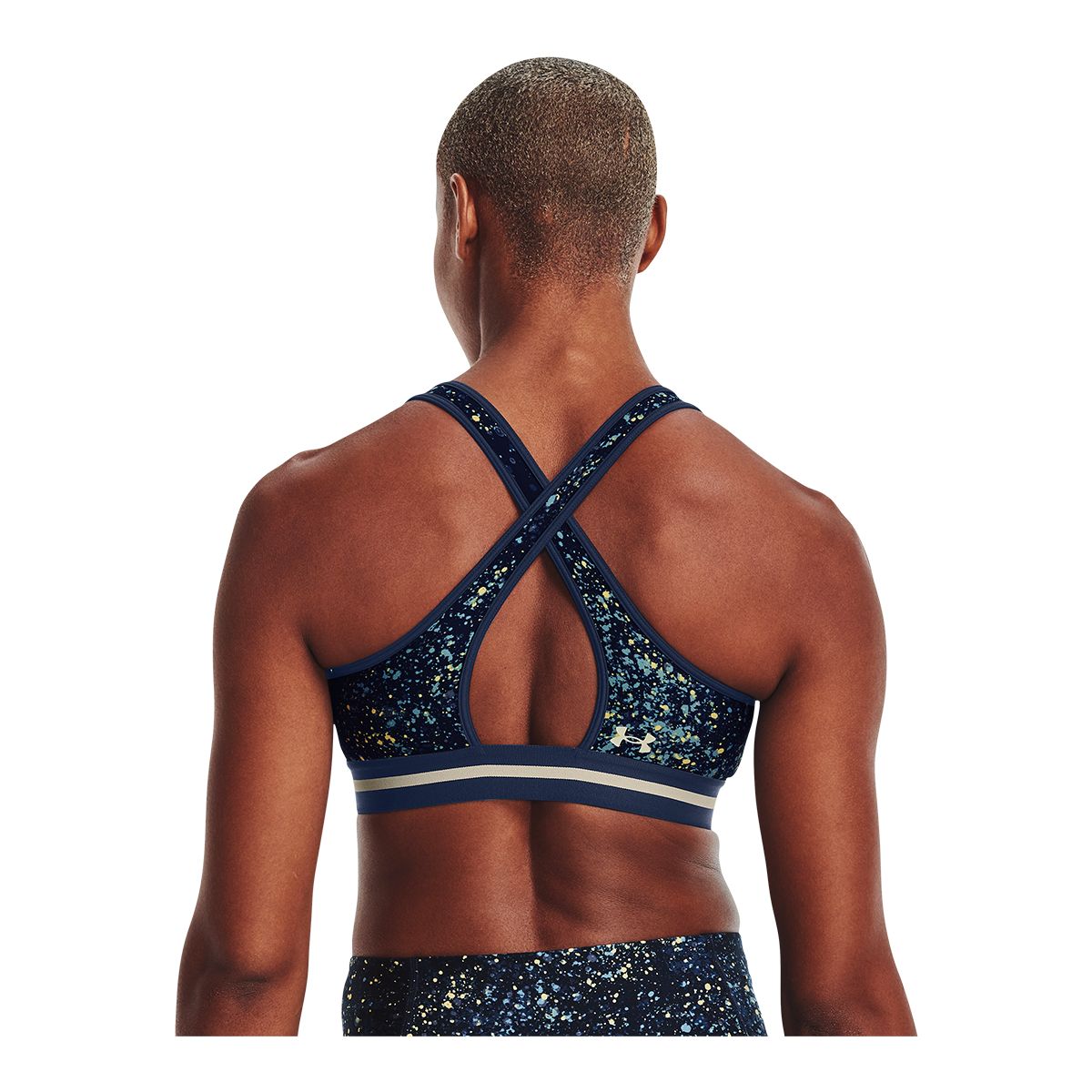 Under Armour Women's Project Rock Armour Sports Bra, Medium Impact, Padded, Sun Protection