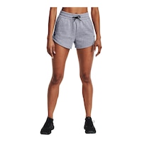 Under Armour Women's Project Rock Fleece Shorts Front_Flat