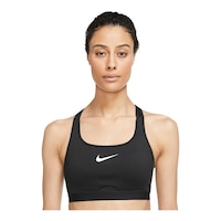 Nike Women's Swoosh Sports Bra, High Impact, Padded Front_Flat