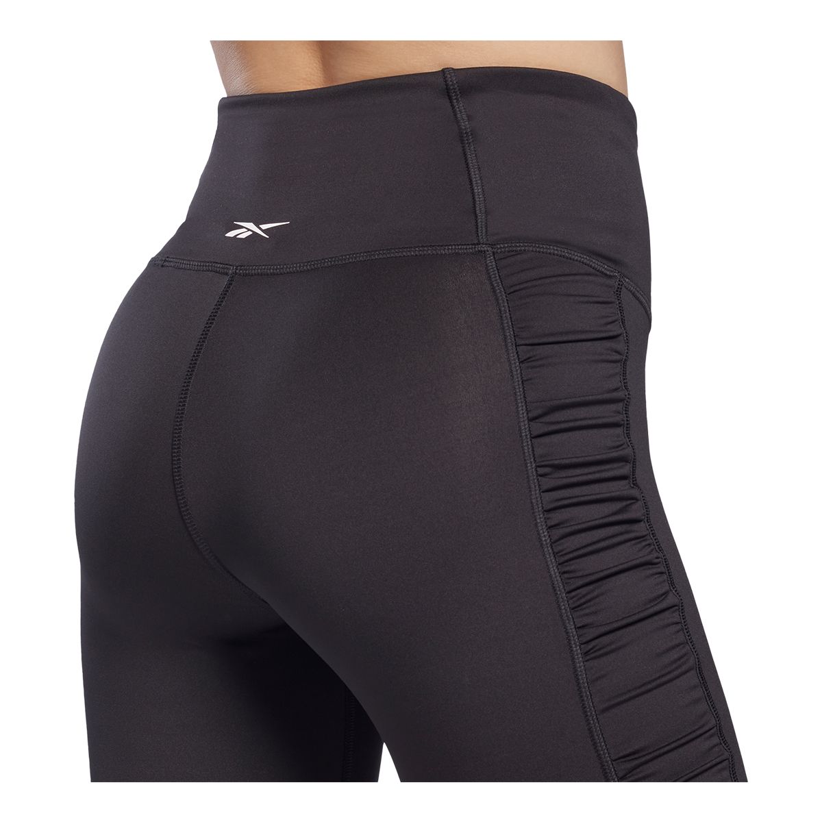 Reebok Women's Studio Cropped Ruched High Rise Tights