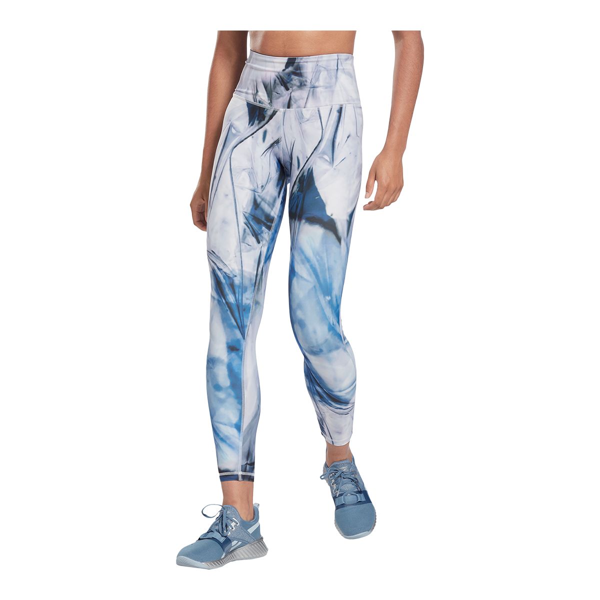 Reebok Women's Studio Lux All Over Print High Rise Tights