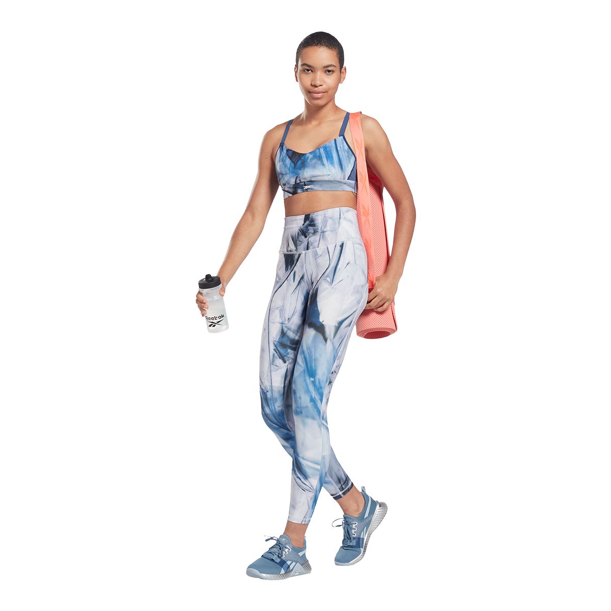 Reebok Women's Studio Lux All Over Print High Rise Tights
