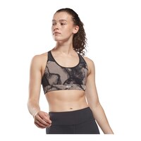 Reebok Women's Studio Lux Sports Bra, Medium Impact, Removable Pads Front_Angled_Right