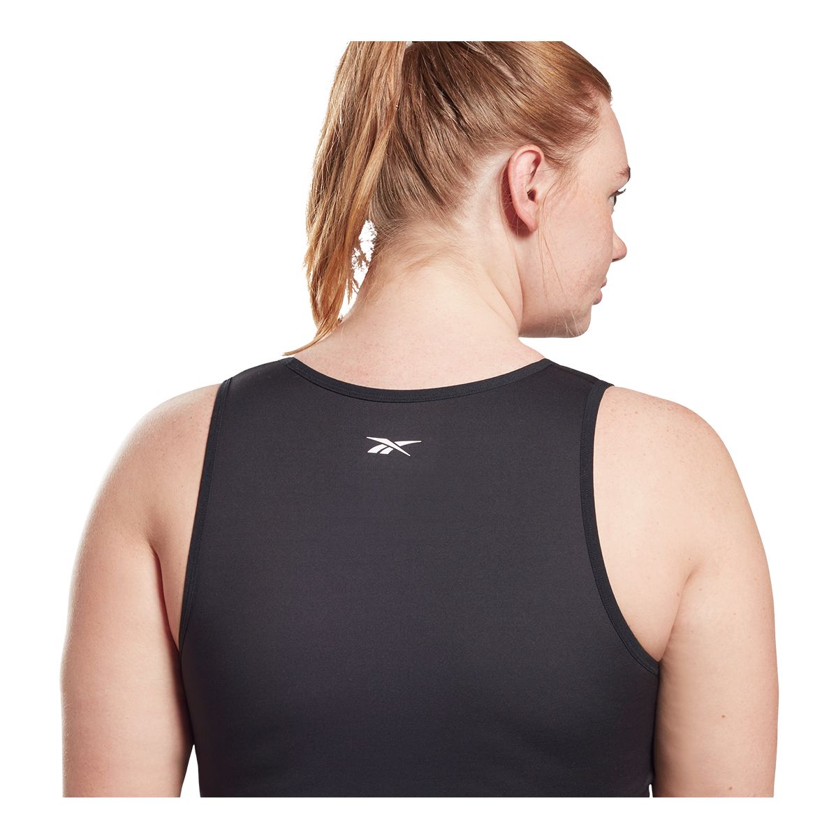 Reebok Women's Plus Studio Crop Tank Top, Tight Fit, Sleeveless, Sports