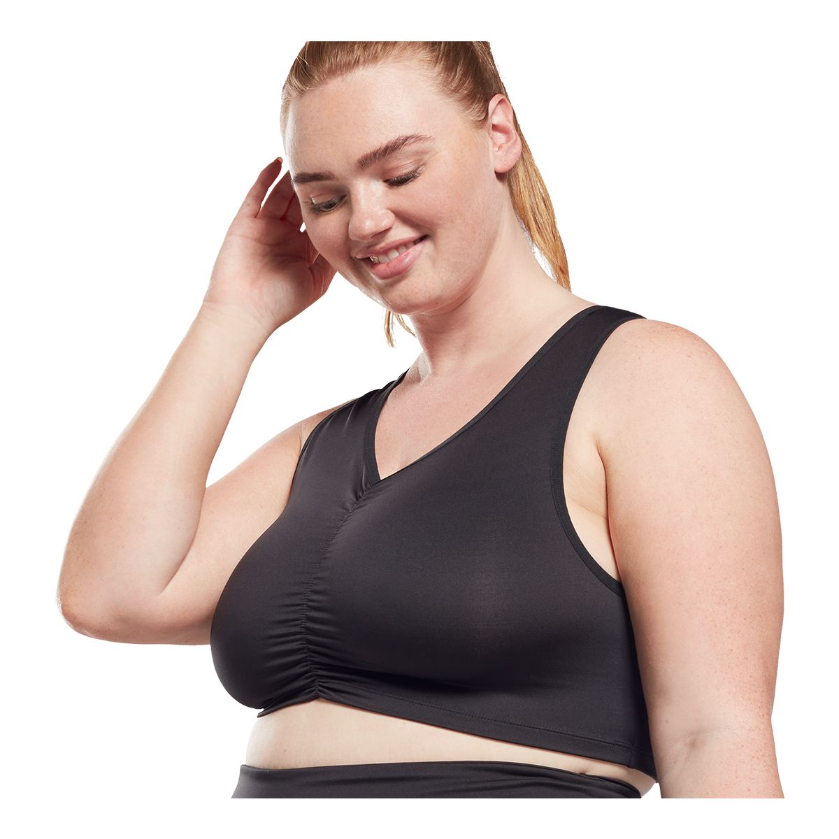 Reebok Women's Plus Studio Crop Tank Top, Tight Fit, Sleeveless, Sports