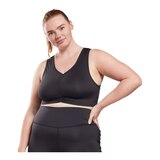 Reebok Women's Plus Studio Crop Tank Top, Tight Fit, Sleeveless, Sports Front_Angled_Left