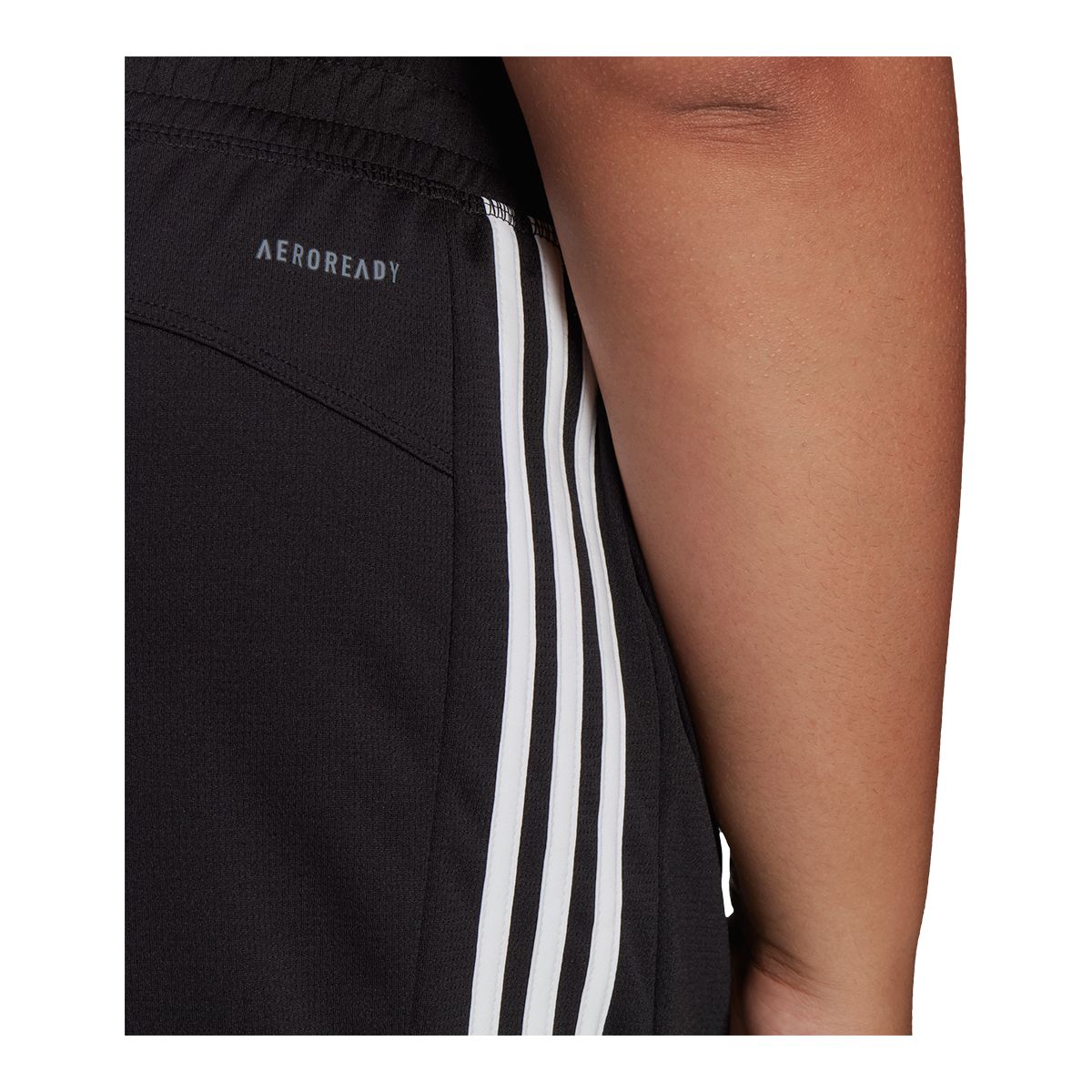 adidas Women's Plus Size 3-Stripe Pacer Knit Shorts