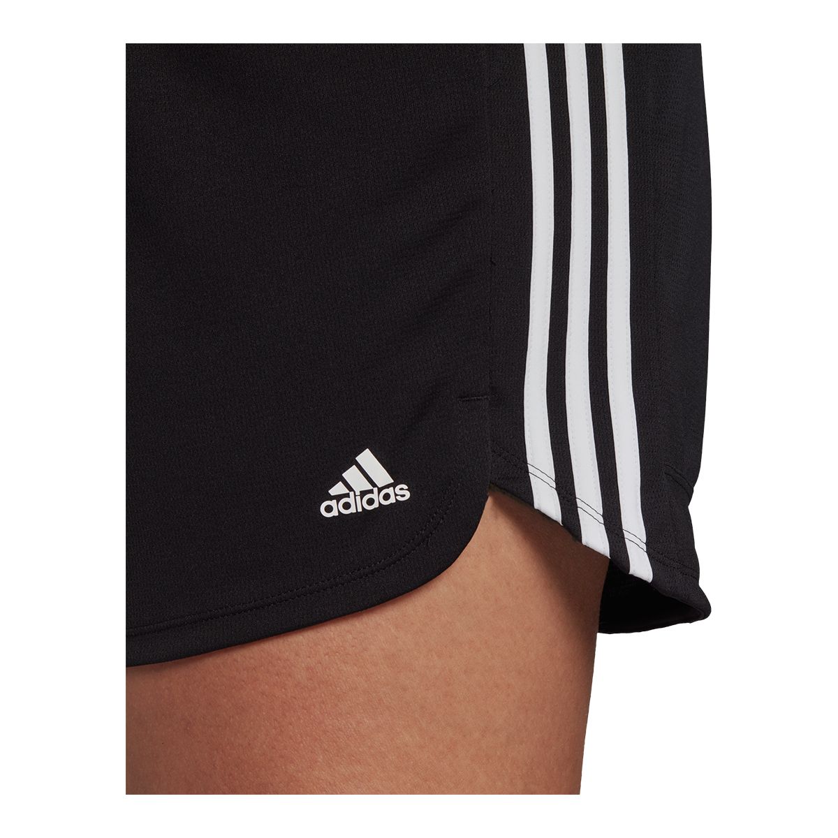 adidas Women's Plus Size 3-Stripe Pacer Knit Shorts