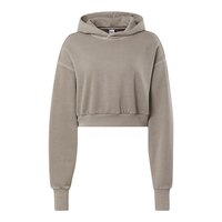 Reebok Women's Natural Dye Cropped Hoodie, French Terry Front_Flat