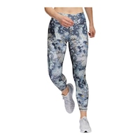 adidas Women's Studio LUX Floral 7/8 Tights Front_Flat
