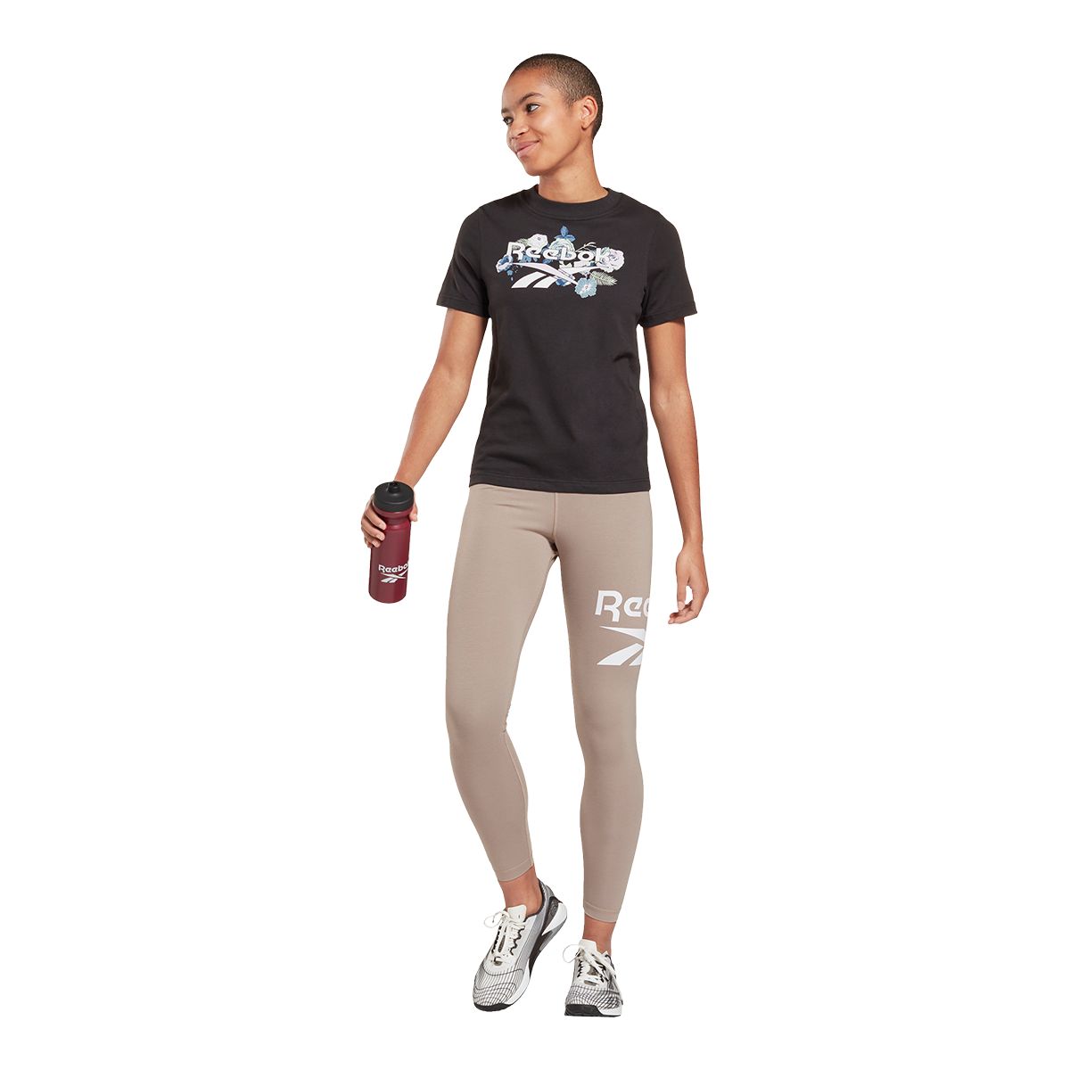 Reebok Women's Floral Cotton T Shirt