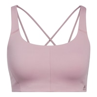adidas Women's Studio Strappy Sports Bra, Medium Impact, Padded Front_Flat
