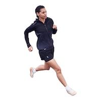 On Women's Run Shorts Front_Angled_Right