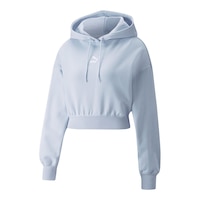 Puma Women's Classics Cropped Hoodie Front_Angled_Left