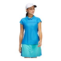 adidas Golf Women's Sport Performance Jacquard Primegreen Polo T Shirt Front_Flat