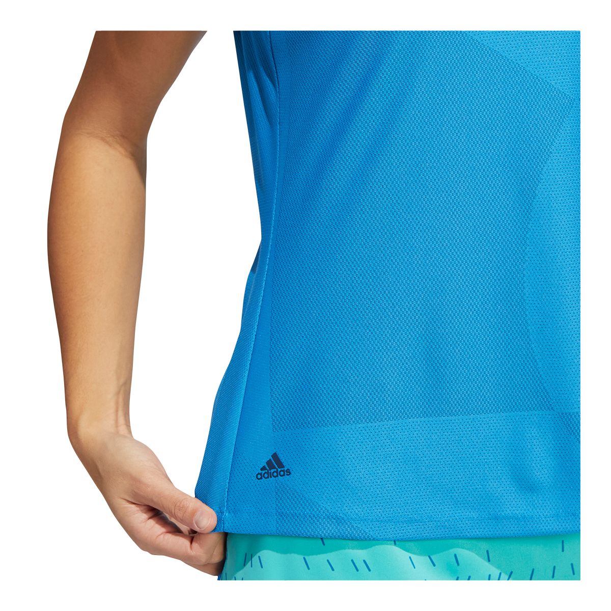 adidas Golf Women's Sport Performance Jacquard Primegreen Polo T Shirt