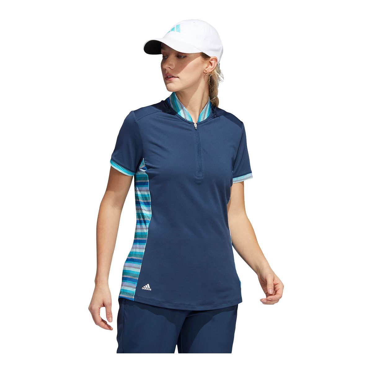 adidas Golf Women's Ultimate365 Printed Primegreen Polo T Shirt