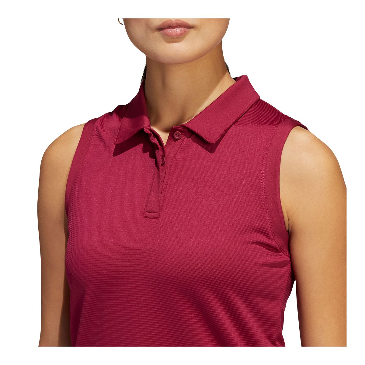 adidas Golf Women's Primeblue Sleeveless Polo Tank, Regular Fit, Moisture Wicking