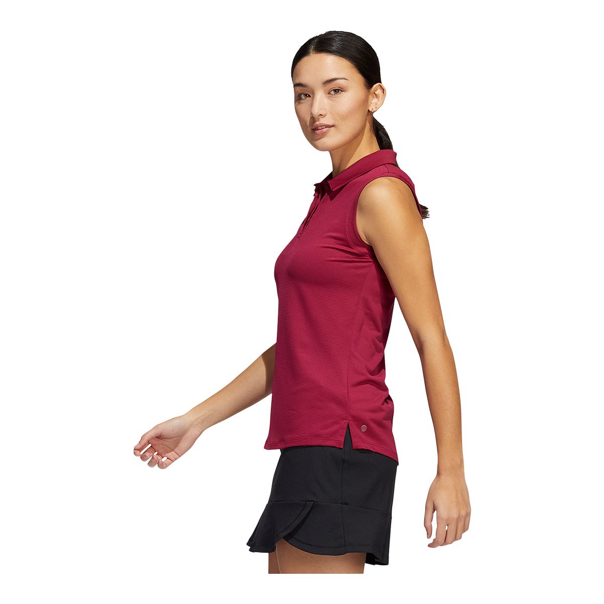 adidas Golf Women's Primeblue Sleeveless Polo Tank, Regular Fit, Moisture Wicking