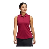adidas Golf Women's Primeblue Sleeveless Polo Tank, Regular Fit, Moisture Wicking Front_Flat