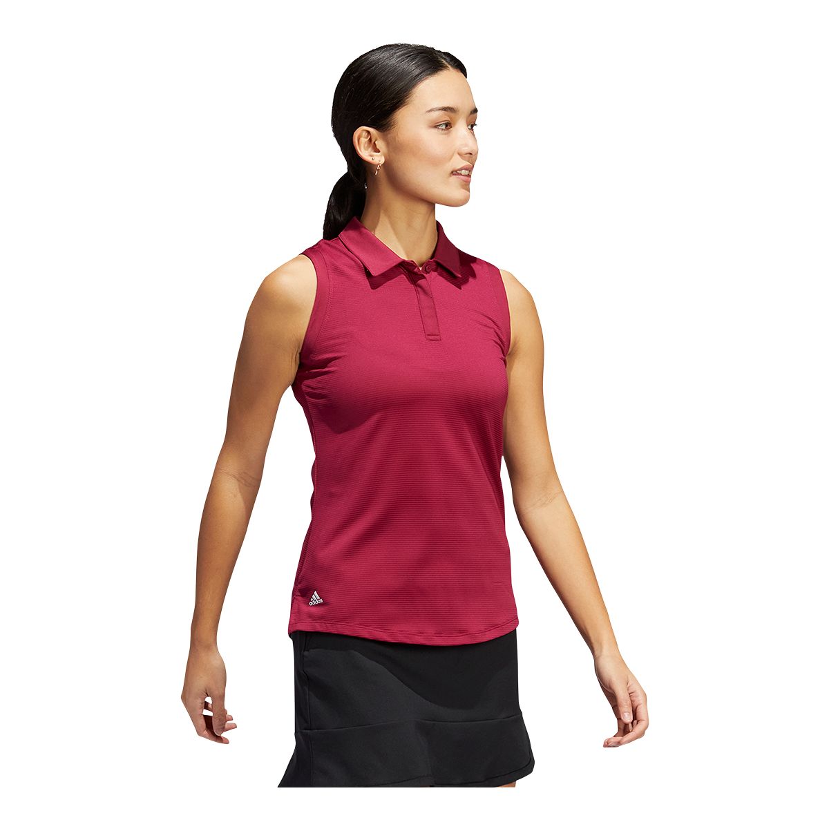 adidas Golf Women's Primeblue Sleeveless Polo Tank, Regular Fit, Moisture Wicking
