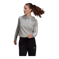 adidas Women's Sportswear 3-Stripe Crop Hoodie Front_Angled_Left