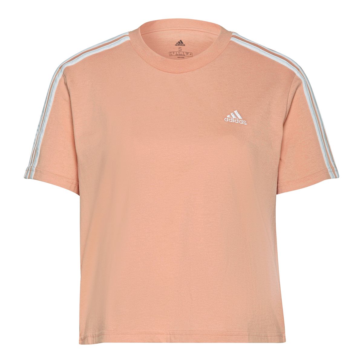 adidas Women's Sportswear 3-Stripe Crop T Shirt