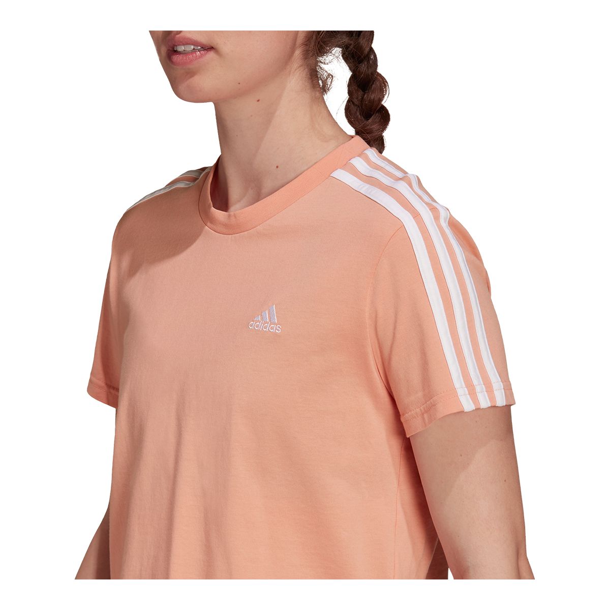 adidas Women's Sportswear 3-Stripe Crop T Shirt