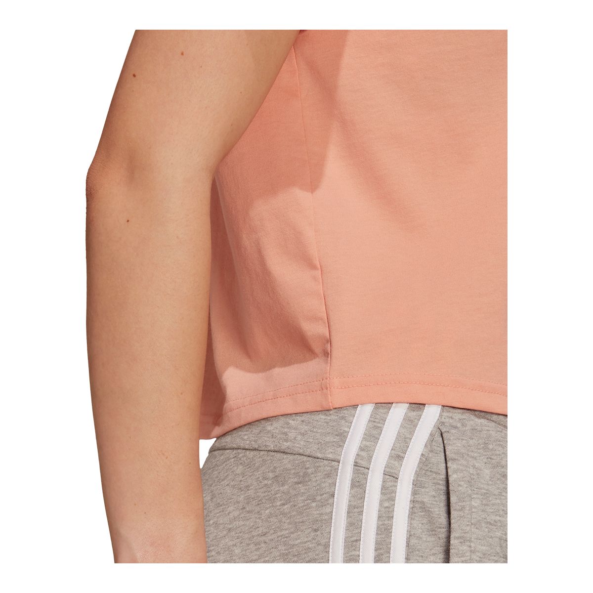adidas Women's Sportswear 3-Stripe Crop T Shirt