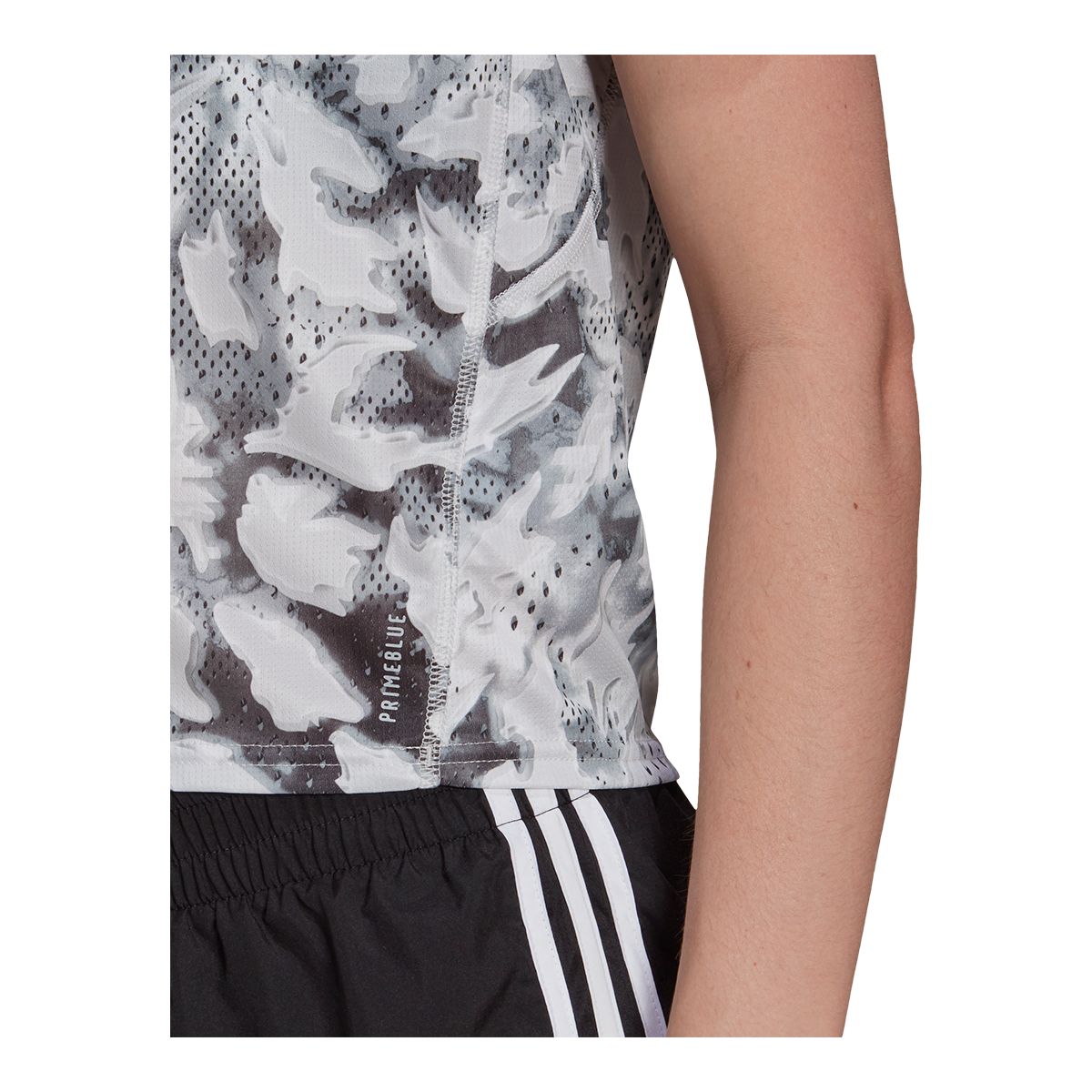 adidas Women's Run Print Blue Print T Shirt