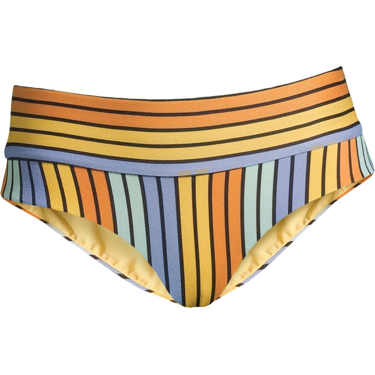 Hurley Women's Bombay Stripe Moderate Hipster Swimsuit Bikini Bottom, Beach