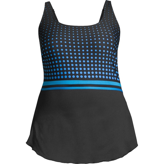 Gabar Women's Square Neck Sarong Plus Size Swim Dress One Piece