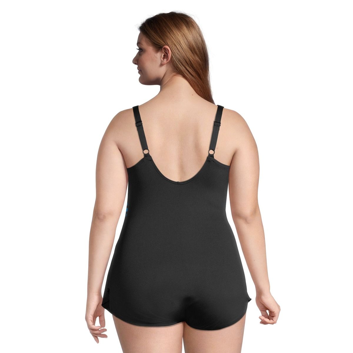 Gabar Women's Square Neck Sarong Plus Size Swim Dress One Piece Swimsuit/Bathing Suit, Sport, Tummy Control