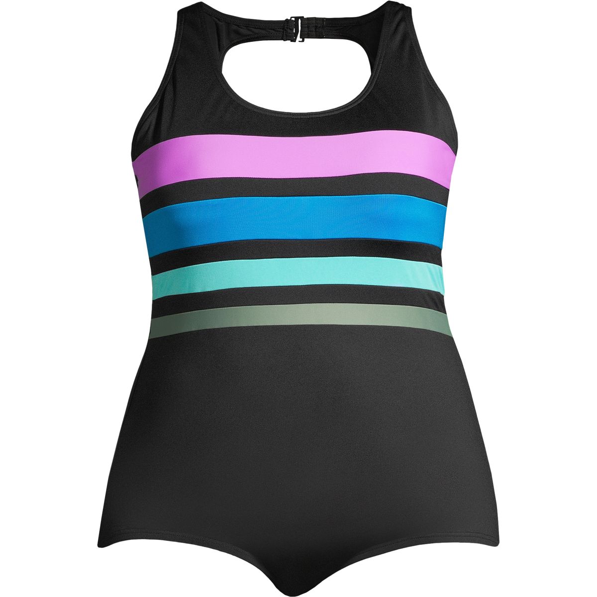 Gabar Women's Scoop Neck Plus Size One Piece Swimsuit/Bathing Suit, Sport, Tummy Control