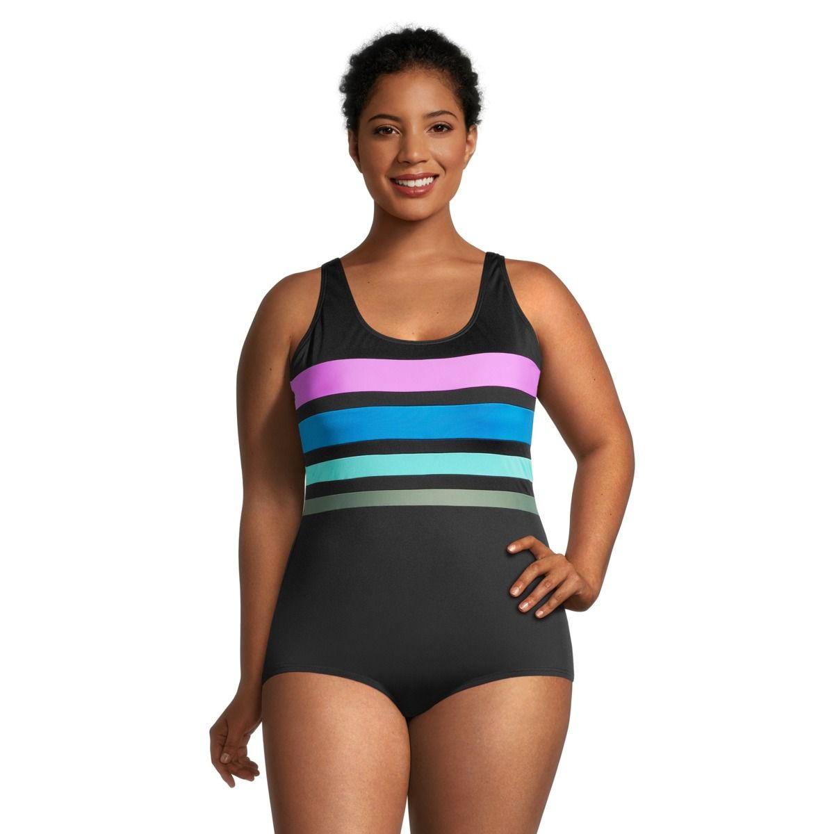 Gabar Women's Scoop Neck Plus Size One Piece Swimsuit/Bathing Suit, Sport, Tummy Control