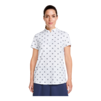 PUMA Golf Women's MATTR Hibiscus Short Sleeve Polo T Shirt Front_Flat