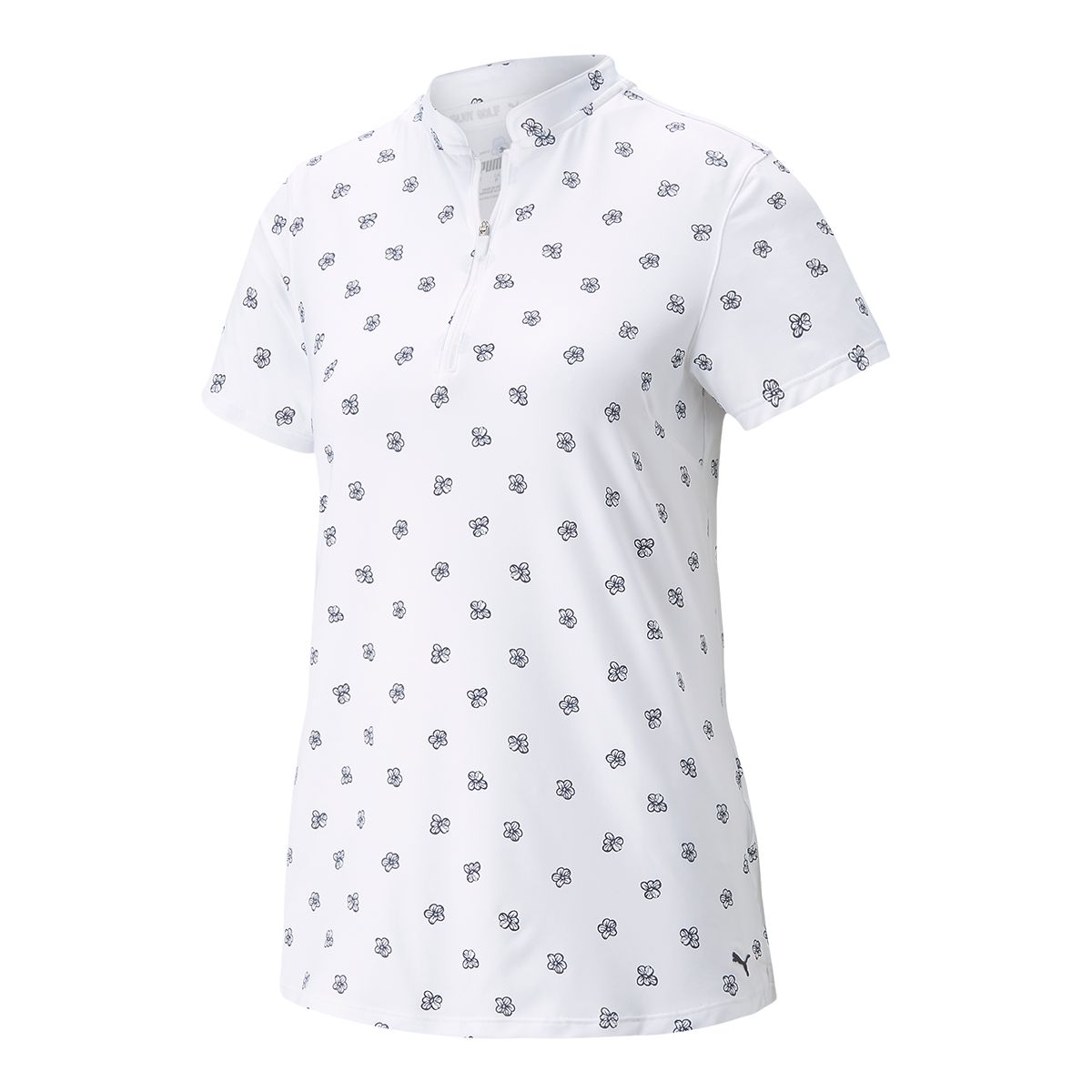 PUMA Golf Women's MATTR Hibiscus Short Sleeve Polo T Shirt