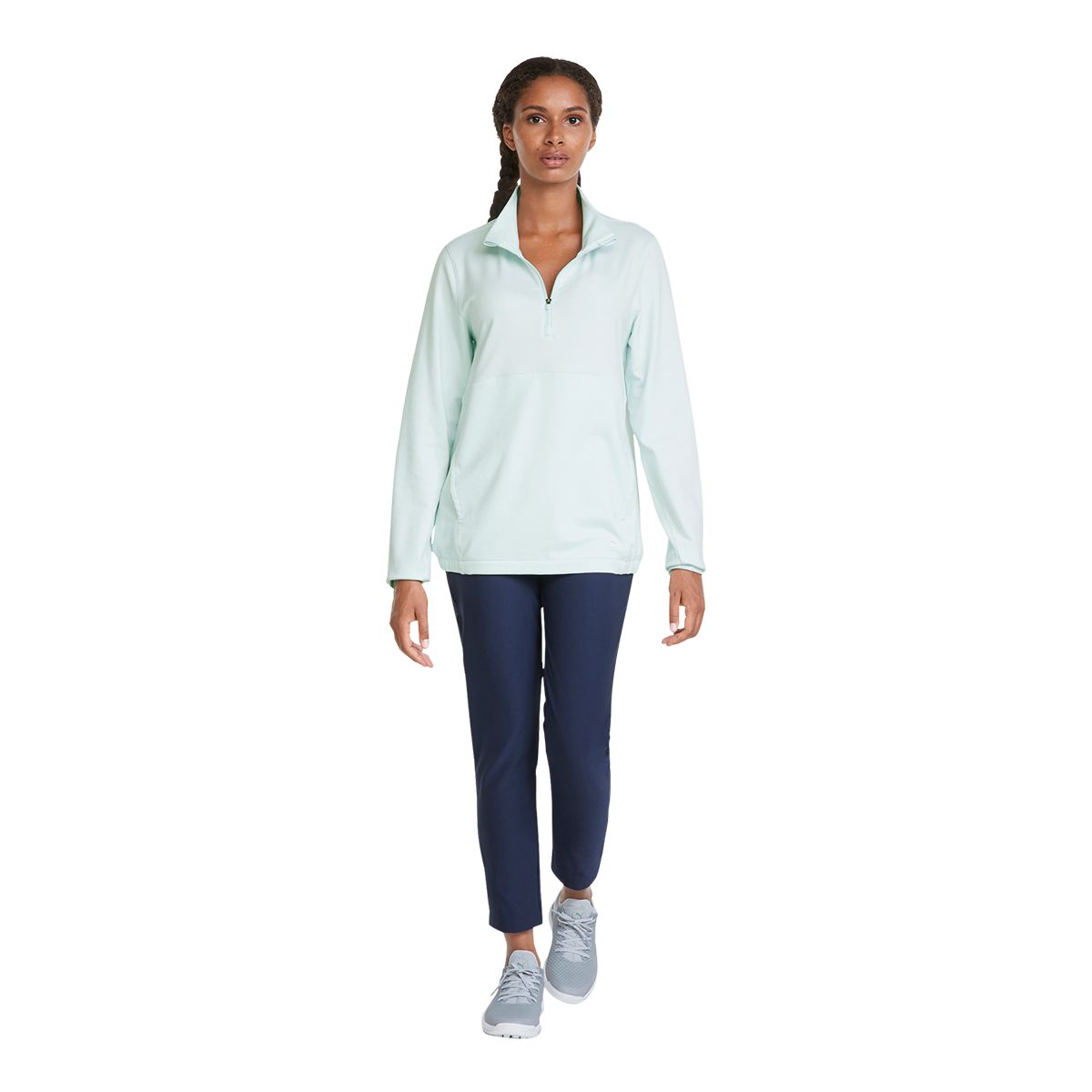 PUMA Golf Women's CLOUDSPUN Long Sleeve 1/4 Zip Polo T Shirt