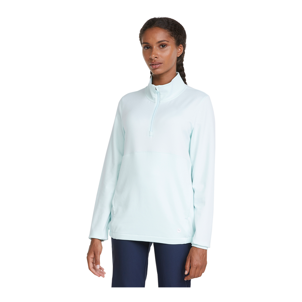 PUMA Golf Women's CLOUDSPUN Long Sleeve 1/4 Zip Polo T Shirt