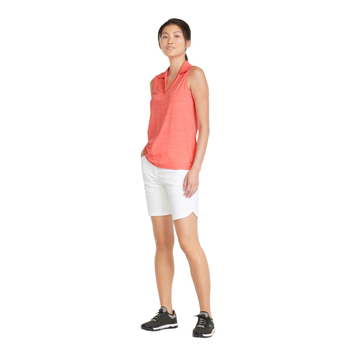 PUMA Golf Women's CLOUDSPUN Coast Sleeveless Polo T Shirt, Moisture Wicking