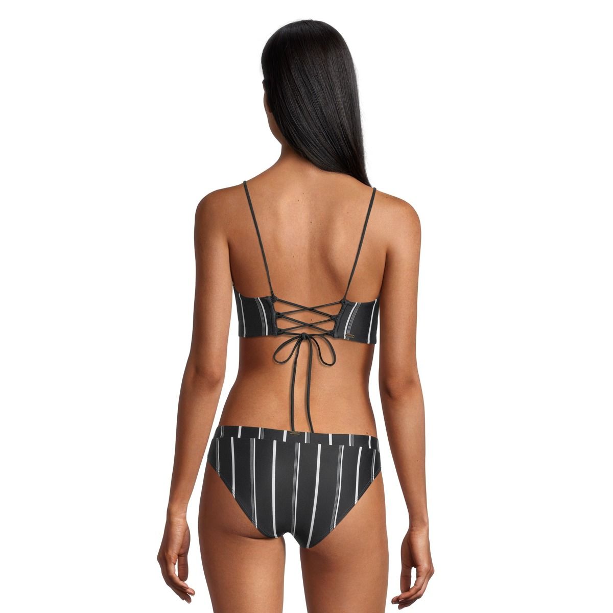 O'Neill Women's Classic Stripe Midkini Swimsuit Bikini Top, Beach