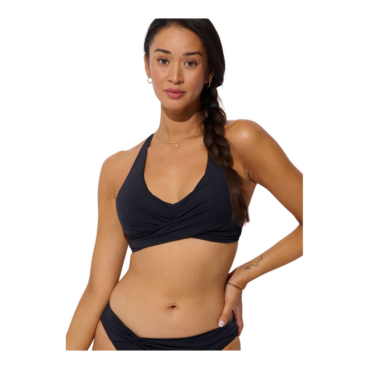 Everyday Sunday Women's Shiny Solid Bikini Bottom