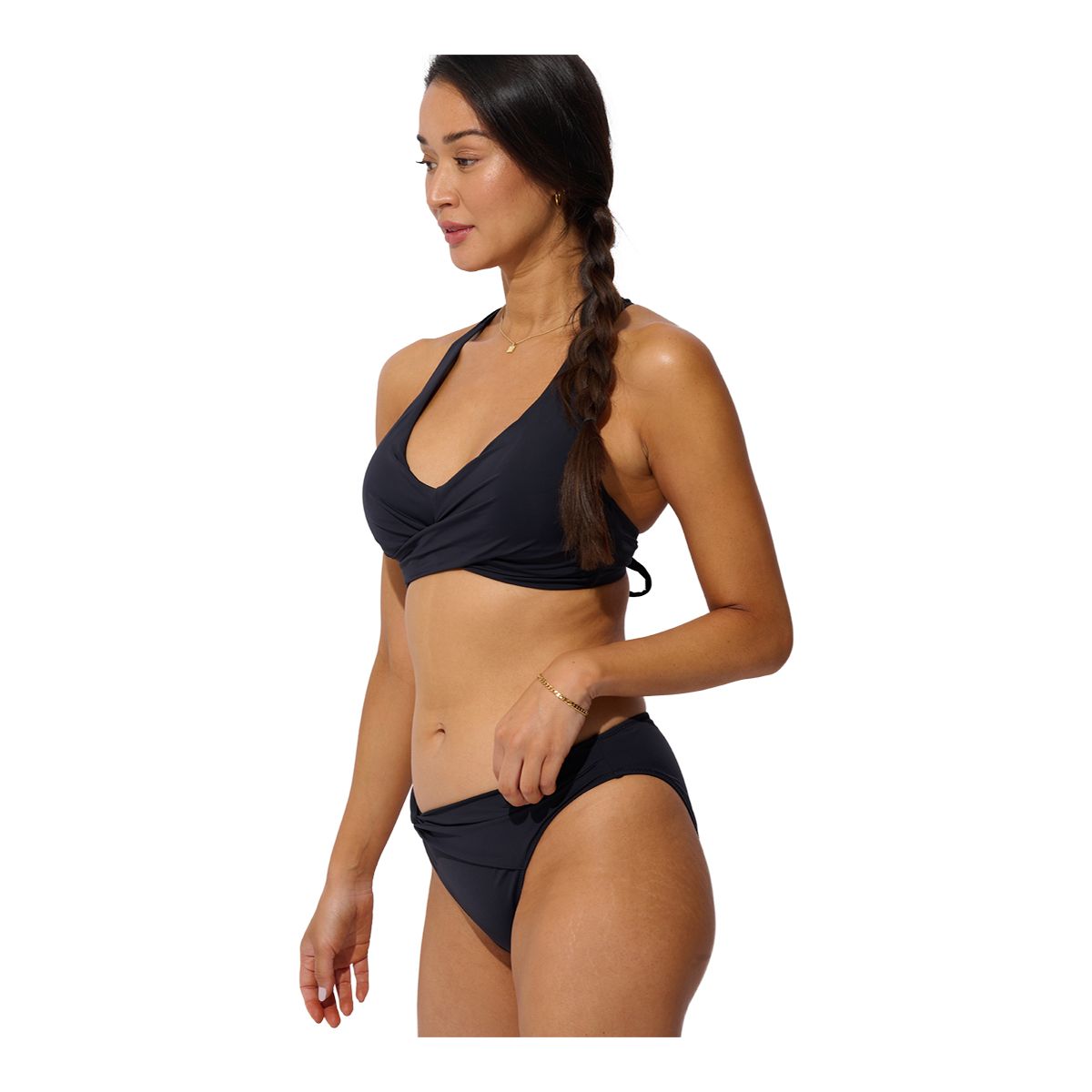 Everyday Sunday Women's Shiny Solid Bikini Bottom