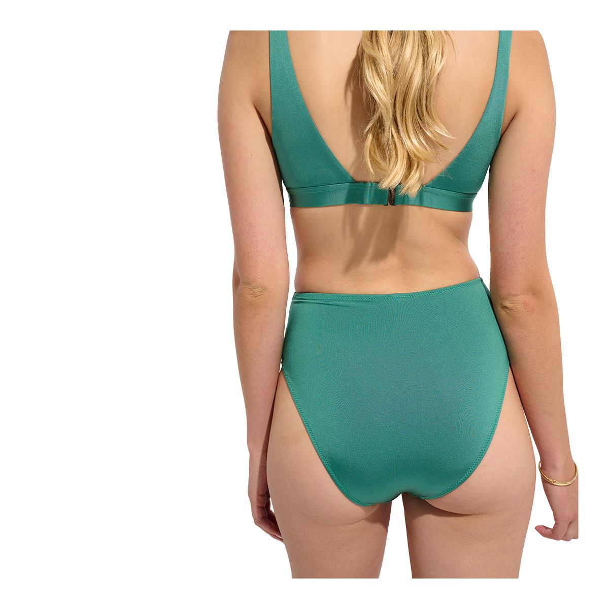 Everyday Sunday Women's Shiny Resort Square Neck Crop Top