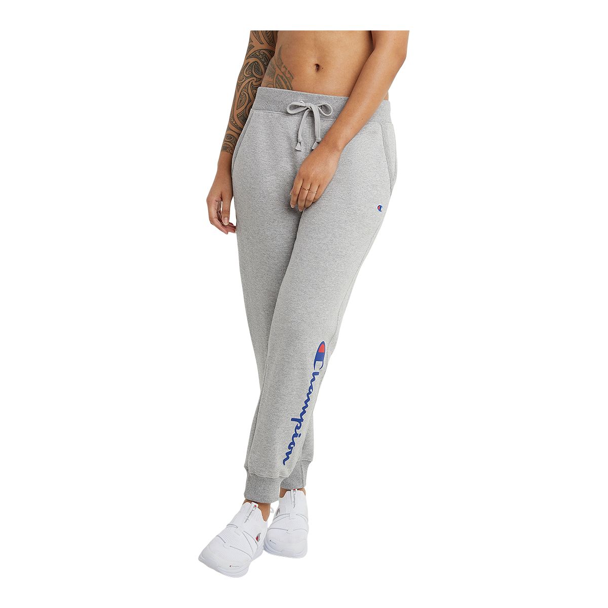 Champion Women's Powerblend Jogger Pants  Training Casual Mid Rise Tapered