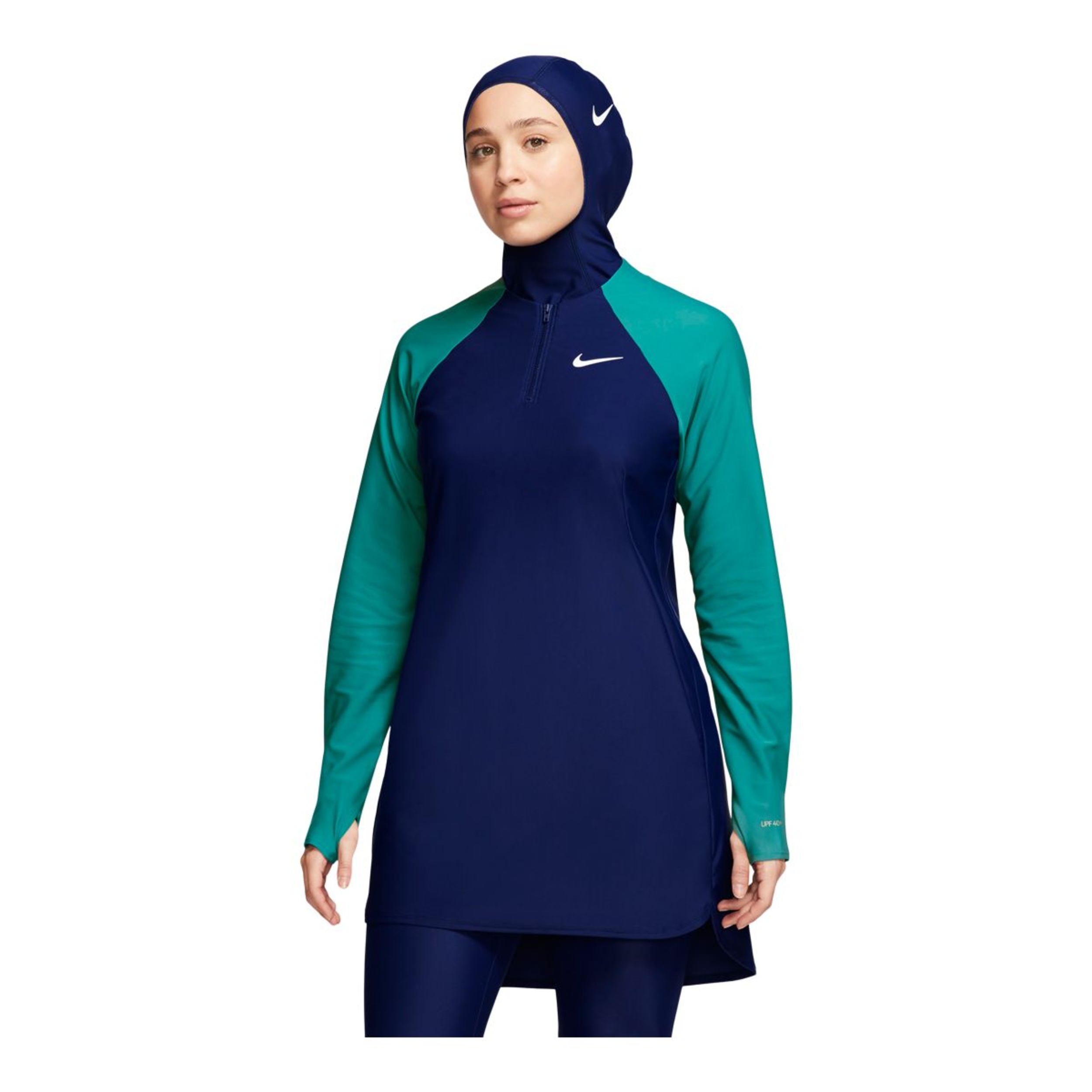 Nike Women's Victory Colorblock Full-Coverage Swim Dress/Burkini ...