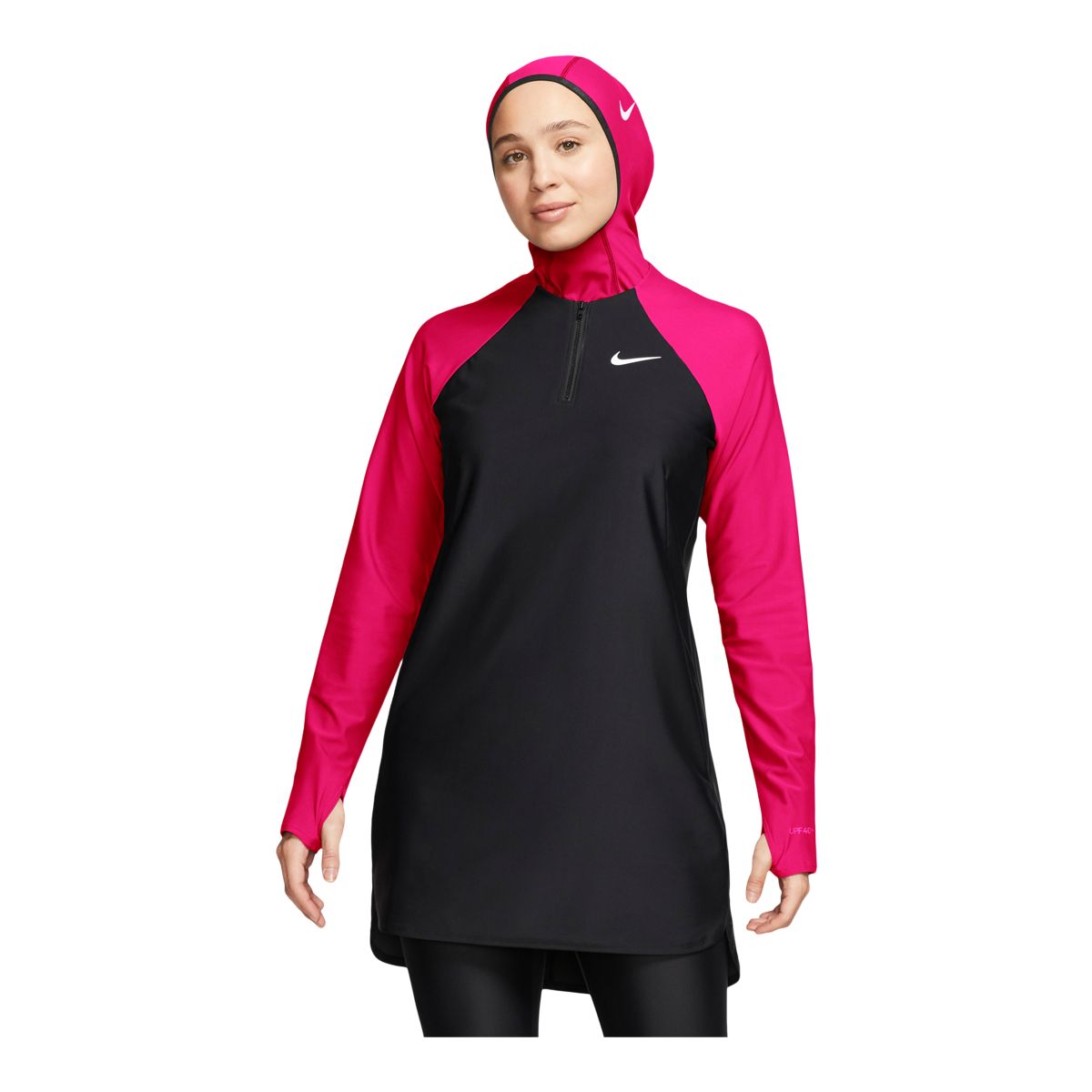 Nike Women's Victory Colorblock Full-Coverage Swim Dress/Burkini ...